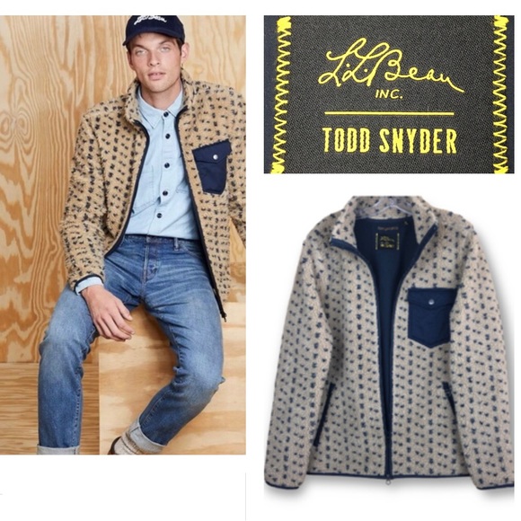 L.L.Bean X Todd Snyder Collaboration Hi-Pile Sherpa Zip-Front Jacket Size M - Picture 2 of 9